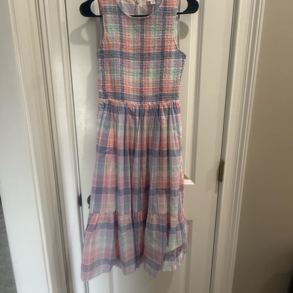 Plaid Smocked JCrew Dress